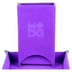 Fold Up Velvet Dice Tower: Purple