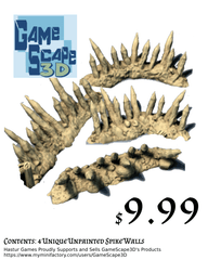 GameScape3D Terrain - 4 Unique Spike Walls