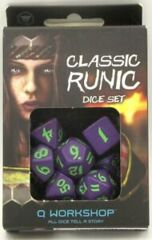 Classic Runic Dice Set Purple & Green (7)