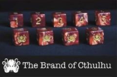 Elder Dice Set D6 Cthulhu Red (9)