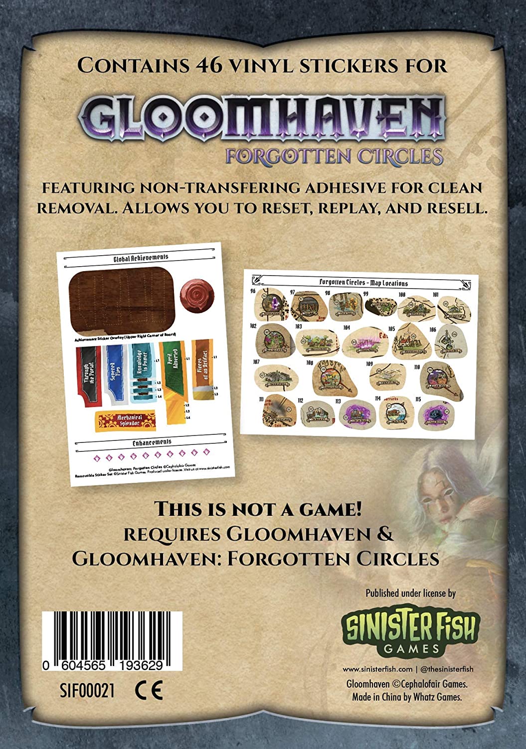 Gloomhaven: Forgotten Circles - Removable Sticker Sheet