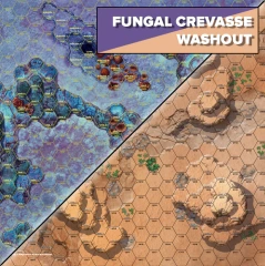 Battletech Alien Worlds Battlemat - Fungal Crevasse/Washout