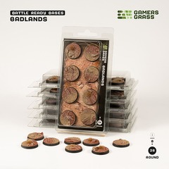 Battle Ready Bases: Badlands- Round 28mm (x8)
