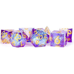 MTD934 Sharp Edge Resin Dice Set Royal Geode