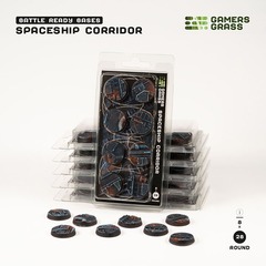 Battle Ready Bases: Spaceship Corridor- Round 28mm (x8)