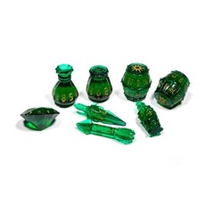 Polyhero Rougue 8 Dice Set Emerald Emissary PHD2321