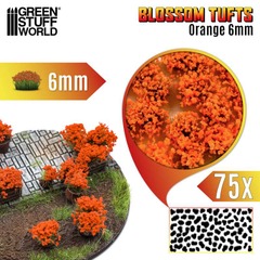 Blossom Tufts - 6mm Self-Adhesive - Orange Flowers - Green Stuff World