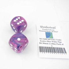 CHXDF3057 30mm d6 Festive Violet White