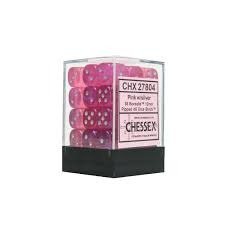 CHX27804: 12mm d6 Boareal: Pink/Silver