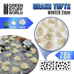 Grass TUFTS 2mm Self Adhesive White Winter