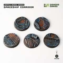 Battle Ready Bases: Spaceship Corridor- Round 40mm (x5) GGRBSPR40