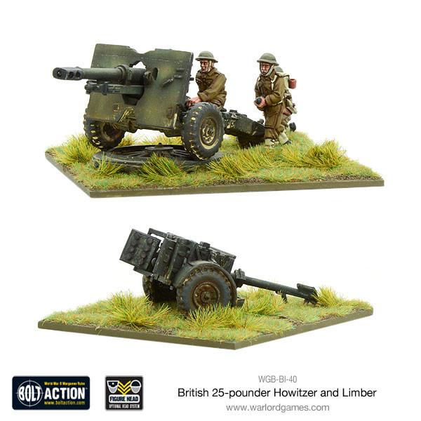British 25 pdr Howitzer & Limber wgb-bi-40 British 25 pdr Howitzer & Limber wgb-bi-40