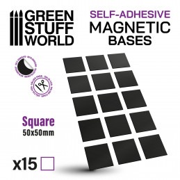 Square Magnetic Base 50x50mm SELF-ADHESIVE -