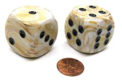 30mm d6 Marble Ivory Black CHXDM3092