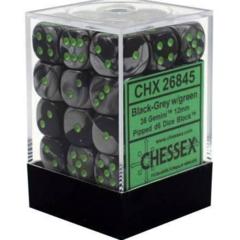 CHX26845 12mm 36d6 Gemini: Black-Grey/Green