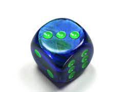 chxdl3086: 30mm d6 lustrous: dark blue/green