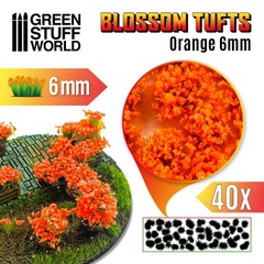 Blossom Tufts - 6mm Self-Adhesive - Orange Flowers - Green Stuff World