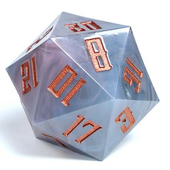 Dice: Mega 55MM- Milky Way Pink 55mm D20