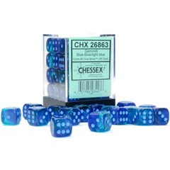 12mm d6 Set: Gemini Luminary - Blue-Blue w/Light Blue (36) (CHX26863)