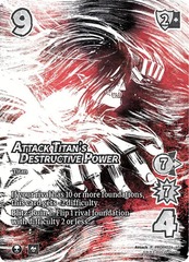 Attack Titan's Destructive Power (Alternate Art) (Prerelease)