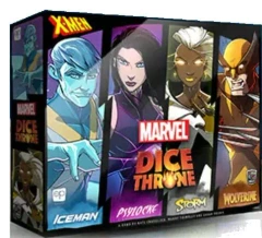 Marvel Dice Throne: X-Men Box 1 Fighters (Iceman, Psylocke, Storm, and Wolverine)