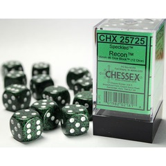 16mm d6 Set: Speckled - Recon w/White (12) (CHX25725)