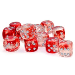 16mm d6 Set: Nebula Luminary - Red w/Silver (12) (CHX27754)