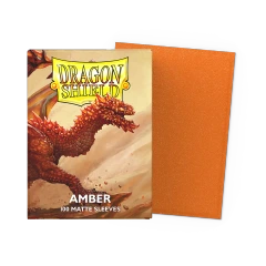 Dragon Shield: Standard Size Sleeves - Matte - Amber (100 Count)