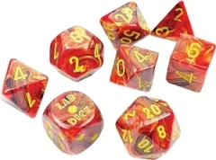 Lab Dice: Vortex Polyhedral Underworld/Yellow 7-Die Set (CHX 30050)
