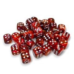 12mm 36d6 Festive Symphony/White Dice (CHX27943)