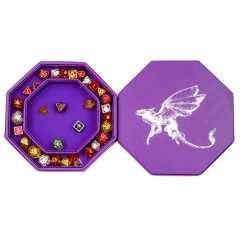 Hero's Hoard Dice Tray and Keeper Purple - Fairy Dragon