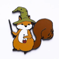 Quest's Reward Fine Art Pin - Finley Moonshadow Squirrel Sorcerer