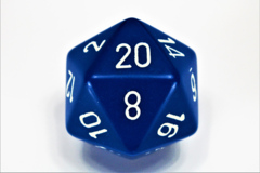 34mm D20 Opaque Blue w/White