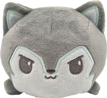 Light Grey Wolf Plushie Tote Bag