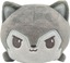 Light Grey Wolf Plushie Tote Bag