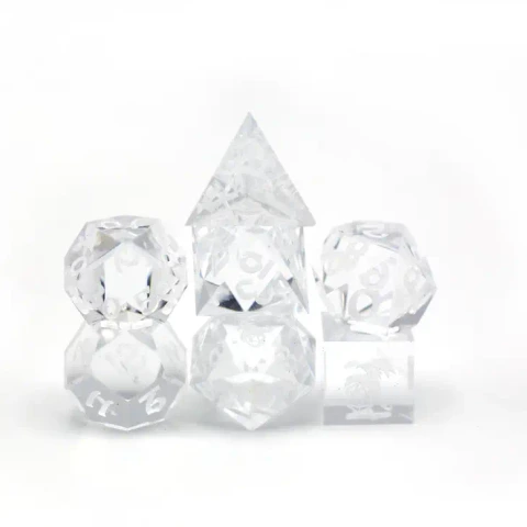 Captured Magic Hand Sanded Sharp Edge Resin - White Crystal