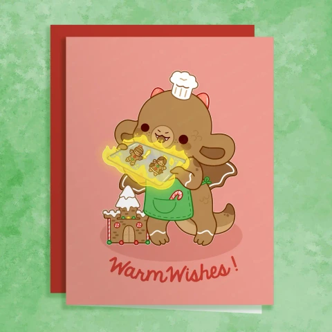 Gingerbread Dragon Holiday Card