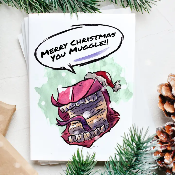 You Non-Magical Being - Wizardly Mail Christmas Card