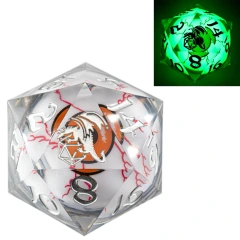 Always Watching Sharp Edged Resin Led 55mm D20 - Orange