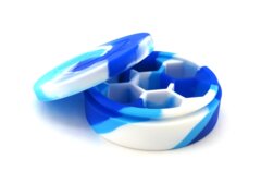 Silicone Round Dice Case - Blue/White/Light Blue