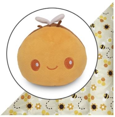 Honeycomb Bee Plushie Tote Bag