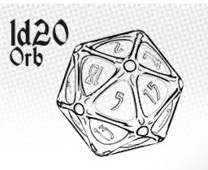 PolyHero - 1d20 Orb - Lapis Lazuli with Glittering Gold