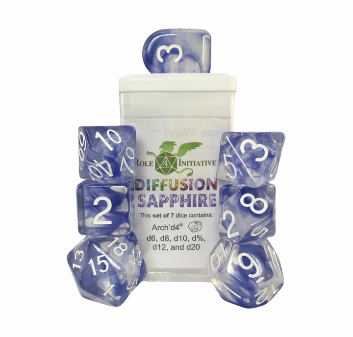 Diffusion Sapphire - Set of 7 Dice