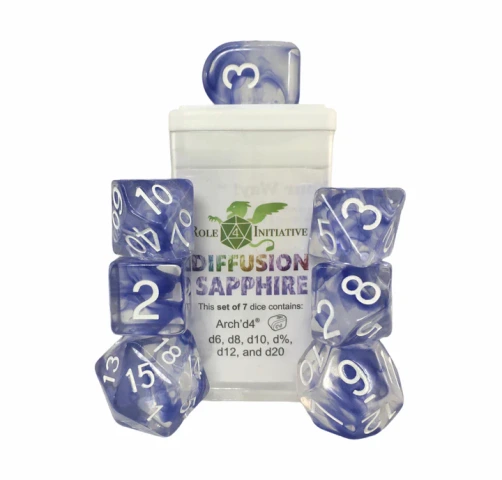 Diffusion Sapphire - Set of 7 Dice
