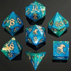 Captured Magic Sharp Resin Dice Set: Sea Dragon