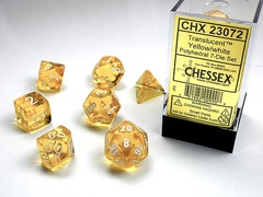 Translucent 7-Die Set Yellow w/White - CHX23072