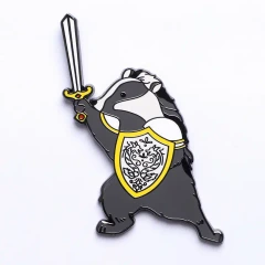 Quest's Reward Fine Art Pin - Riven Ironclaw Badger Paladin