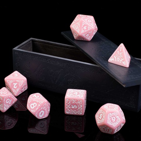 Titan Dice Calliope: Cherry Blossom with White