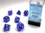 Translucent 7-Die Set Blue w/White - CHX23076