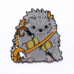 Quest's Reward Fine Art Pin - Luna Greenthorn Hedgehog Druid